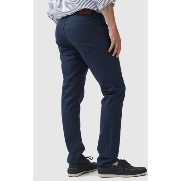 Rodd & Gunn Men’s Straight Leg Stretch Chino Navy Blue Pants - Picture 1 of 15